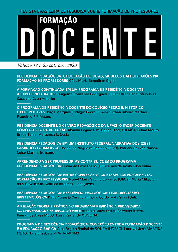 					Visualizar v. 12 n. 25 (2020): (set-dez/2020) Revista Formação Docente – Revista Brasileira de Pesquisa sobre Formação de Professores (RBPFP)
				